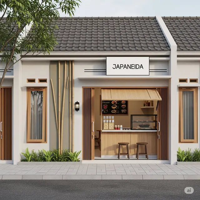 Rumah Minimalis Sederhana Ada Tokonya. Foto: Gemini