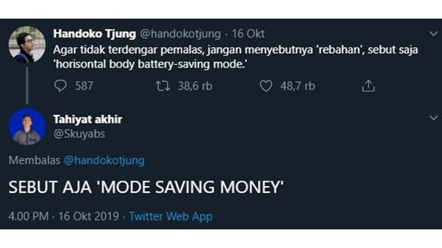 6 Nama Lain Rebahan Ala Netizen Ini Bikin Tepuk Jidat