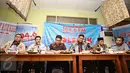 Suasana saat diskusi bertajuk 'Reshuffle Datang, Parpol Tegang' di Jakarta, Sabtu (7/11). Diskusi itu membahas isu perombakan kedua Kabinet Kerja dalam keterkaitannya dengan partai politik. (Liputan6.com/Immanuel Antonius)