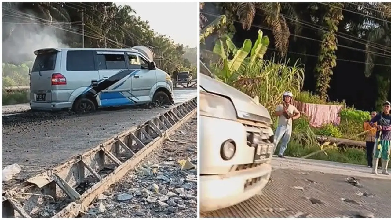 Viral Mobil Terjebak di Jalan Cor Masih Basah, Tak Ada yang Membantu
