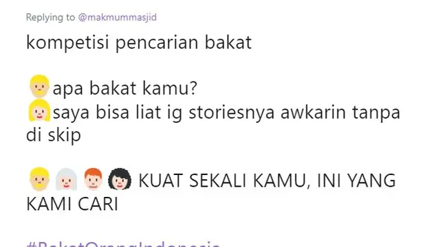 bakat orang indonesia (foto: @syaaaaaarr)