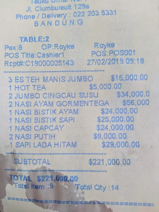 Potret Nyeleneh Harga Makanan Versi Dollar Ini Bikin Mikir Keras