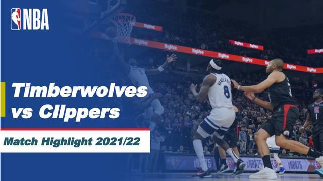 Berita video highlight pertandingan play-in NBA, Rabu (13/4/22), antara Minnesota Timberwolves melawan LA Clippers yang dimenangkan oleh Timberwolves dengan skor 109-104.