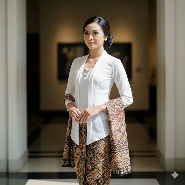 Kebaya Encim Lurus (Potongan Straight Cut)