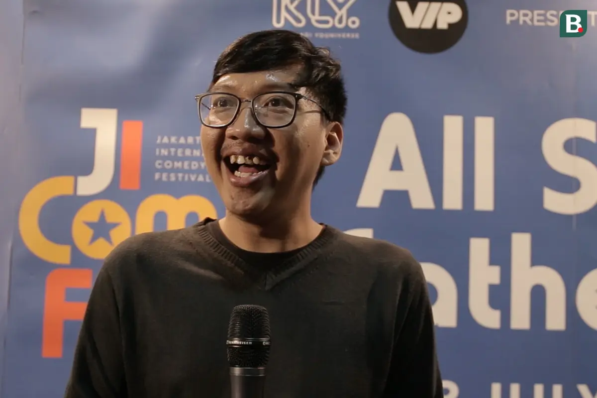 Komika Hernawan Yoga alias Wawan Cikuk di sela-sela All Stars Gathering Festival JICOMFEST 2019 di Kantor KapanLagi Youniverse (KLY), Jakarta Pusat, Kamis (18/7/2019).