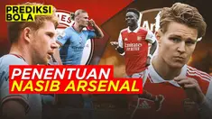 Berita Motion grafis prediksi bola, Manchester City vs Arsenal menjadi laga yang menentukan perburuan gelar juara Liga Inggris.