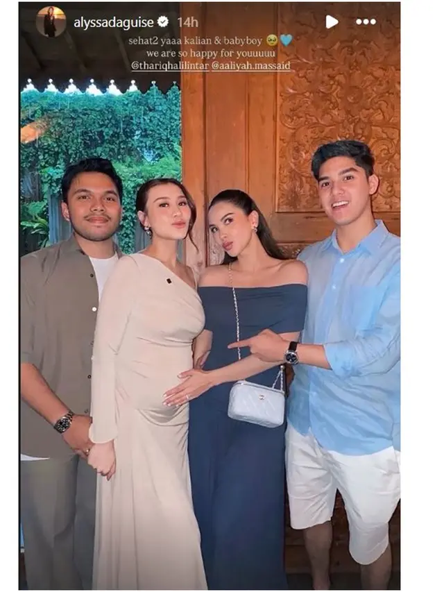 8 Potret Tamu Artis di Gender Reveal Aaliyah Massaid, Mahalini Curi Perhatian