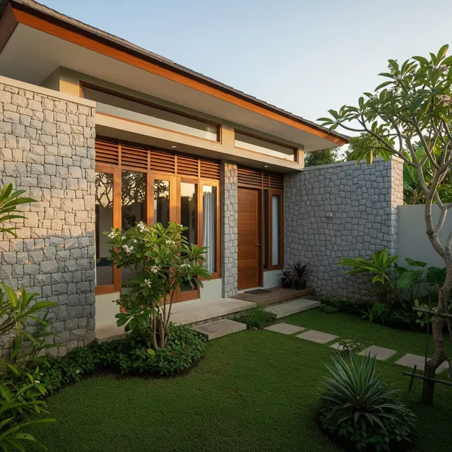 9 Desain Rumah Sederhana tapi Mewah Menggunakan Batu Alam, Tampilan Elegan