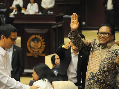 Senator asal Kalimantan Barat, Oesman Sapta terpilih sebagai calon pimpinan MPR dari unsur DPD, Jakarta, (6/10/14). (Liputan6.com/Andrian M Tunay)
