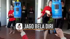 Video perempuan cantik jago bela diri dan tendang tabung gas viral di media sosial.