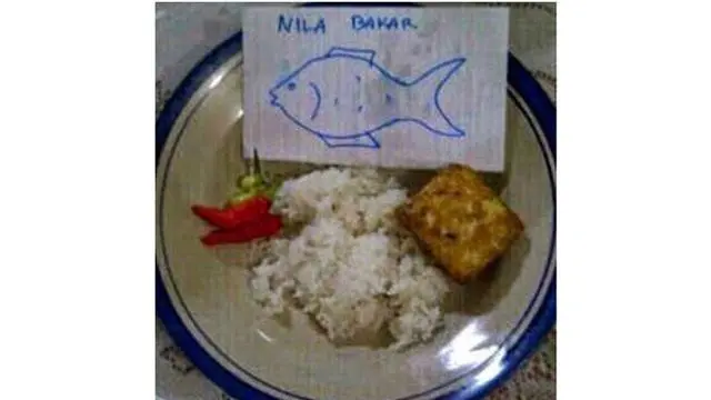 6 Imajinasi Makan Ikan di Tanggal Tua Ini Miris, Lauk dari Tulisan Kertas
