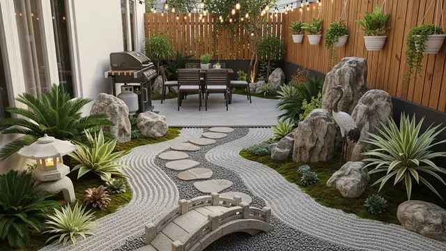 Model Halaman Belakang Rumah Kecil untuk Spot Barbeque dan Kumpul Seru/ Ilustrasi AI