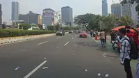 Aksi Buruh Usai, Lalu Lintas Sudirman-Thamrin Kembali Dibuka