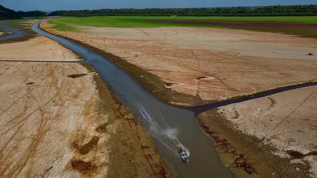 Alami Kekeringan Parah, Begini Penampakan Danau Aleixo di Amazonas Brasil