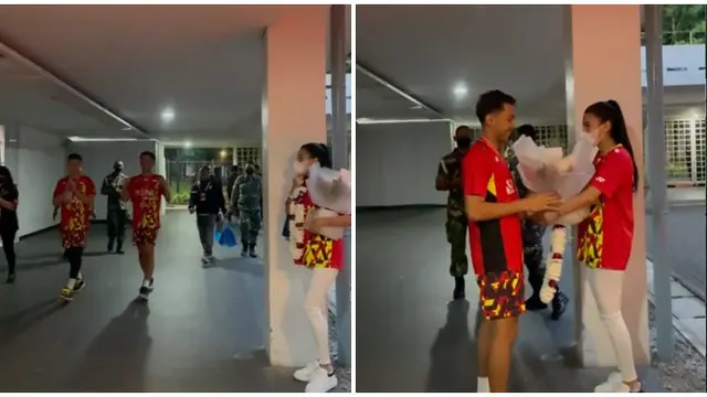Sempat Dikira Putus, Ini 6 Potret Susan Sameh Nonton Fajar Alfian di Final Indonesia Masters