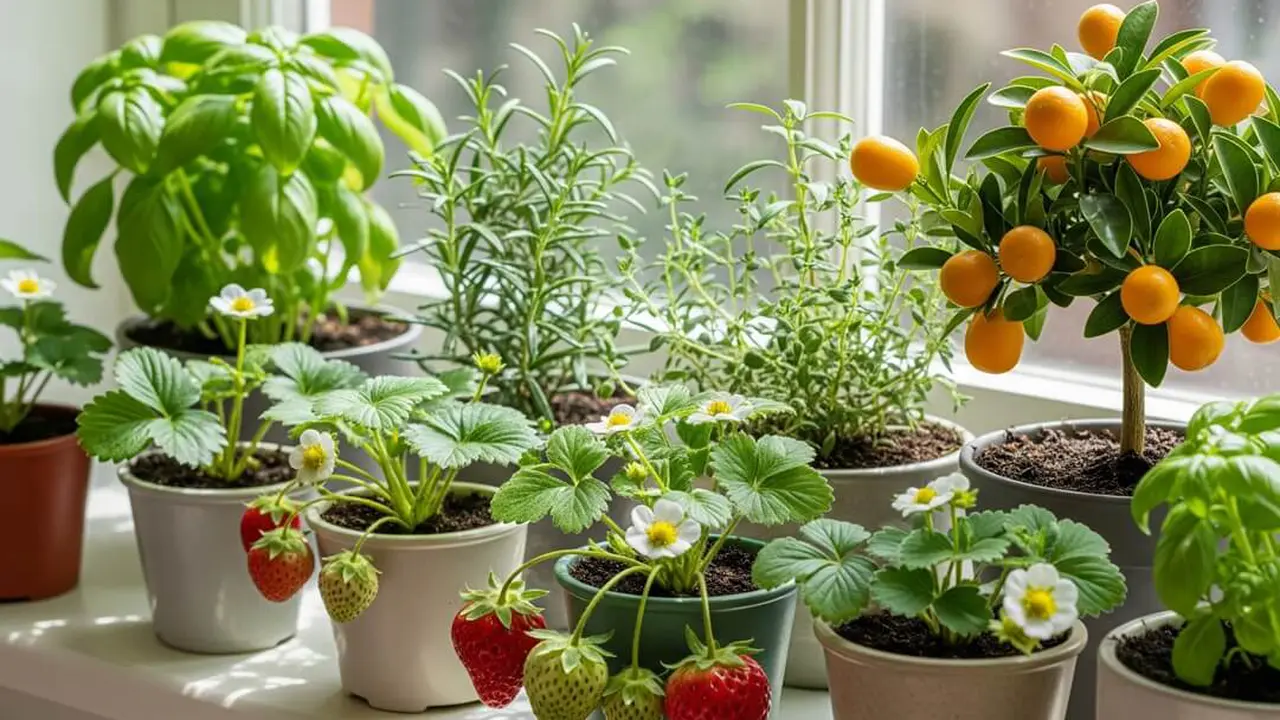 Kebun Buah Mini dengan Pot Kecil