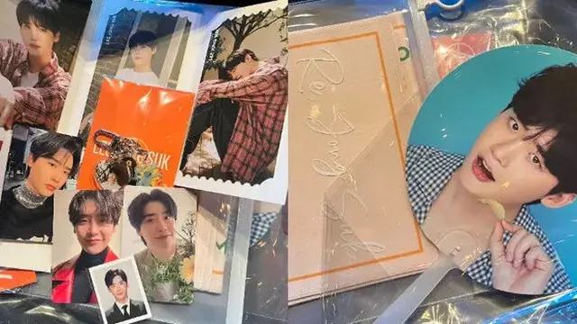 Isi hadiah berupa merchandise dari Lee Jong Suk saat fan meeting di Seoul, Korea Selatan yang digelar pada Senin (12/9/2022). (Sumber: sbsstar.net)