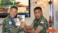Citizen6, Lebanon Selatan: Kedatangan Dansatgas dan rombongan disambut oleh Komandan Korea Kolonel Jong Sik Ha beserta para perwira jajarannya dengan upacara penyambutan secara protokoler. (Pengirim: Badarudin Bakri)