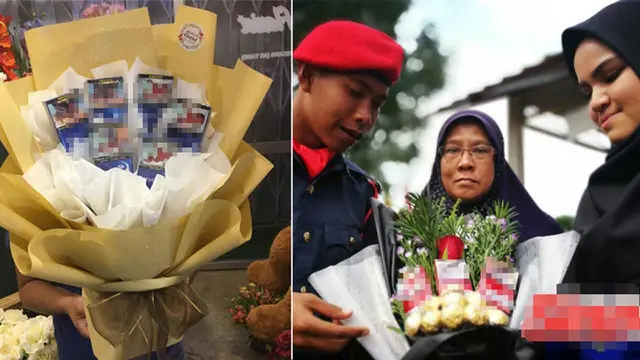[Bintang] Cewek Beri Hadiah Buket Rokok ke Pacarnya yang Wisuda, Alasannya Manis Banget