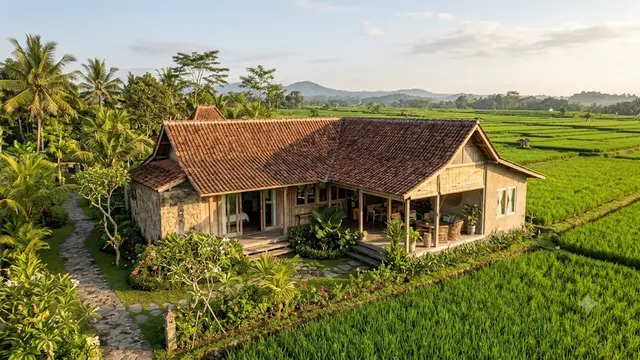 Inspirasi Rumah dengan Pemandangan Sawah