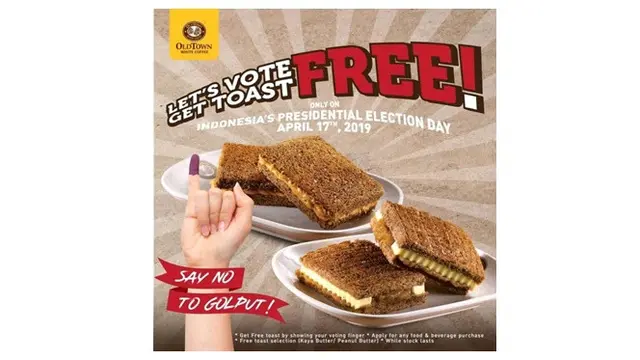 Jangan Golput, Ini Deretan Promo yang Bisa Didapatkan Setelah Nyoblos