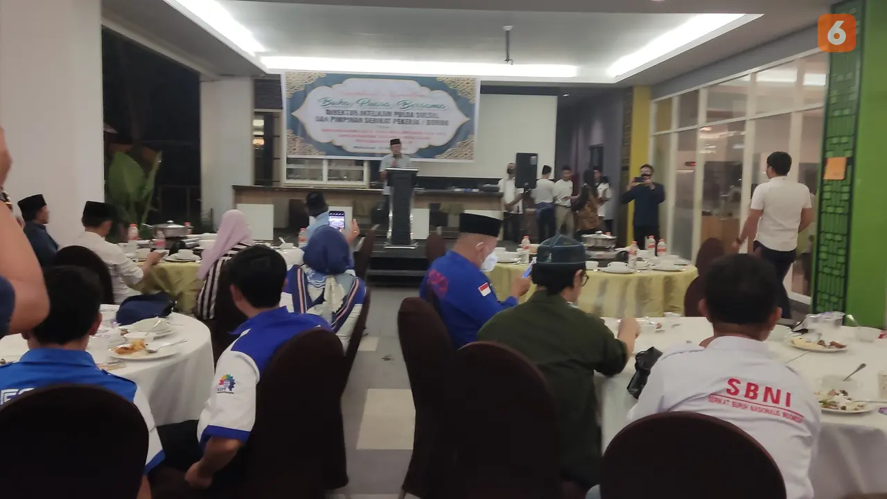 Polda Sulsel dan Serikat buruh buka puasa bareng (Liputan6.com/Fauzan)
