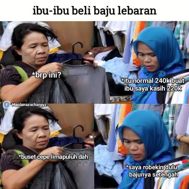 7 Meme Nyeleneh Waktu Belanja Baju Lebaran Ini Kocak Banget