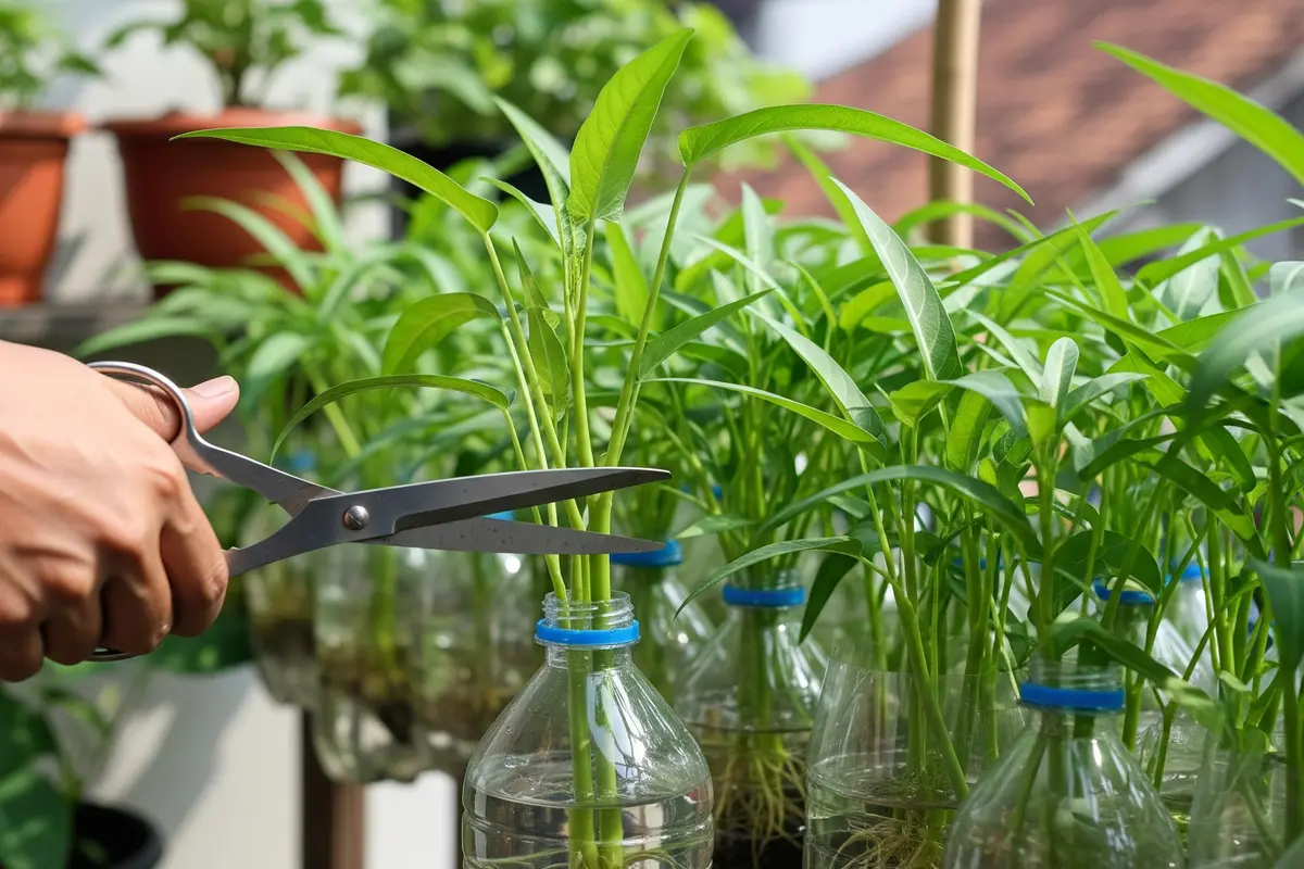 Trik Sukses Menanam Kangkung di Botol Bekas agar Daunnya Lebat, Cepat Dipanen untuk Konsumsi Harian