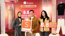 Media Gathering Shopee 8.8 Grand Beauty & Fashion Festival - Pintar Bergaya Bijak Belanja bersama Tantri Namirah & Haykal Kamil, Pasangan Selebriti dan Konten Kreator serta Dian Fiona, Co-Founder JINISO. (Foto: Istimewa)