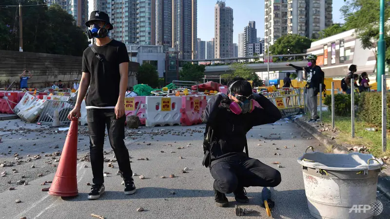 Situasi demo Hong Kong terbaru pada 21 September 2019 (AFP PHOTO)