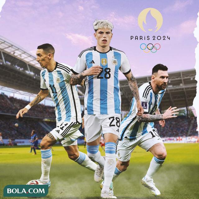 Ilustrasi - Gambaran Starting XI Argentina di Olimpiade 2024