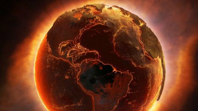 Ilustrasi permukaan Bumi yang membara dan mendidih. (Sumber iStock) 