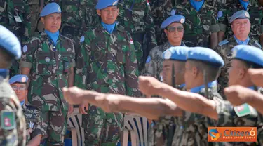 Citizen6, Lebanon: Upacara diakhiri dengan defile pasukan dan acara tambahan dengan menampilkan kolone senapan yang dikombinasikan dengan beladiri militer prajurit Nepal. (Pengirim: Badarudin Bakri)