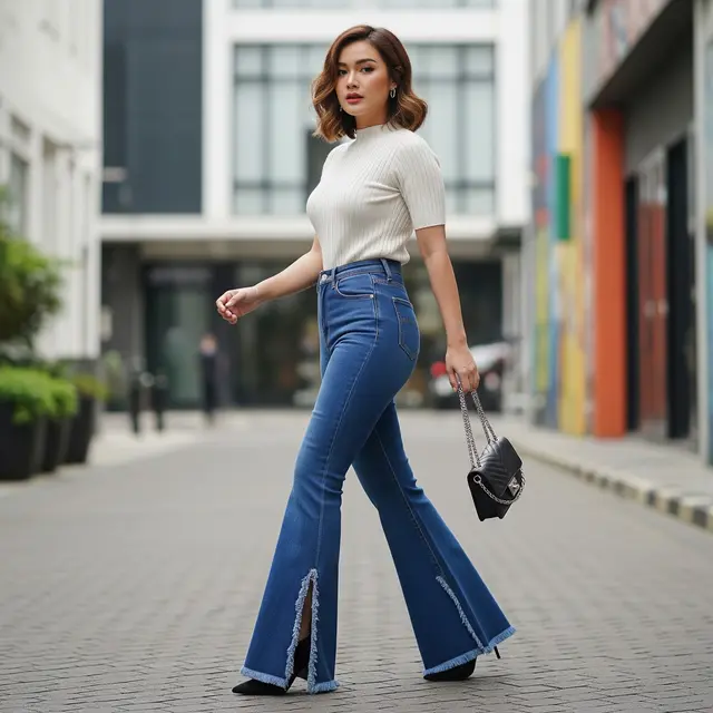 Model Celana Panjang Wanita Cutbray (Image by Gemini AI)