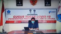 Jubir Gugus Tugas Covid-19 Provinsi Sulut dr Steaven Dandel saat video conference, Sabtu (25/04/2020).