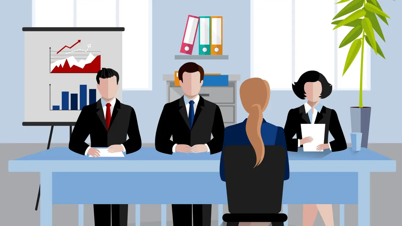 Ilustrasi sidang skripsi, wawancara kerja