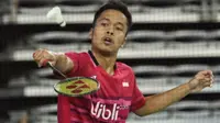 Anthony Sinisuka Ginting bakal meladeni pemain ranking satu dunia sekaligus andalan tuan rumah, Son Wan Ho pada babak semifinal, Sabtu (16/9/2017). (PBSI)