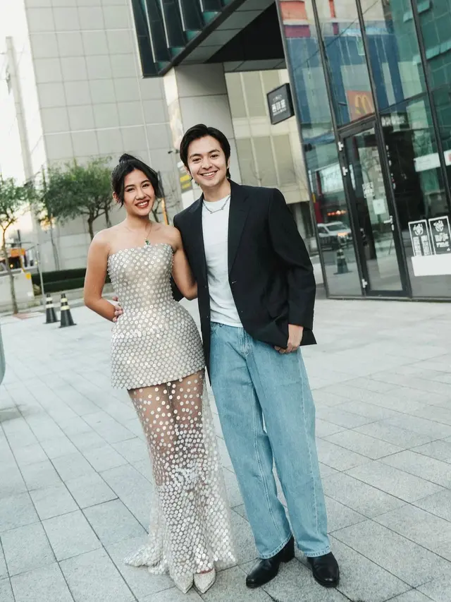 8 Gaya Bucin Angga Yunanda dan Shenina Cinnamon Tampil Serasi Selama di Korea Selatan