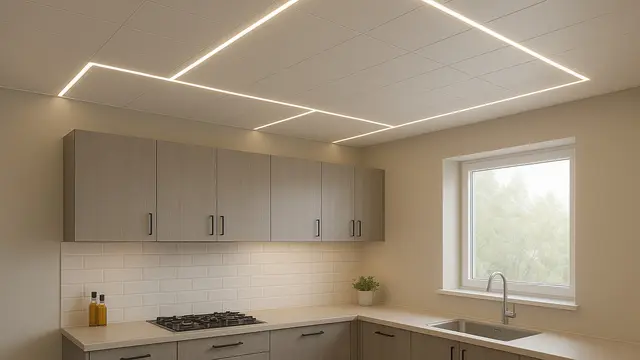 7 Model Plafon PVC Dapur dengan Lampu LED Tersembunyi, Bikin Ruangan Lebih Elegan dan Modern
