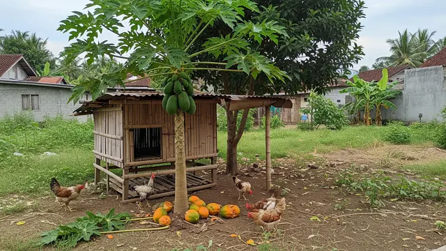 Tanaman Peneduh Alami untuk Kebun Ayam Pohon Pepaya