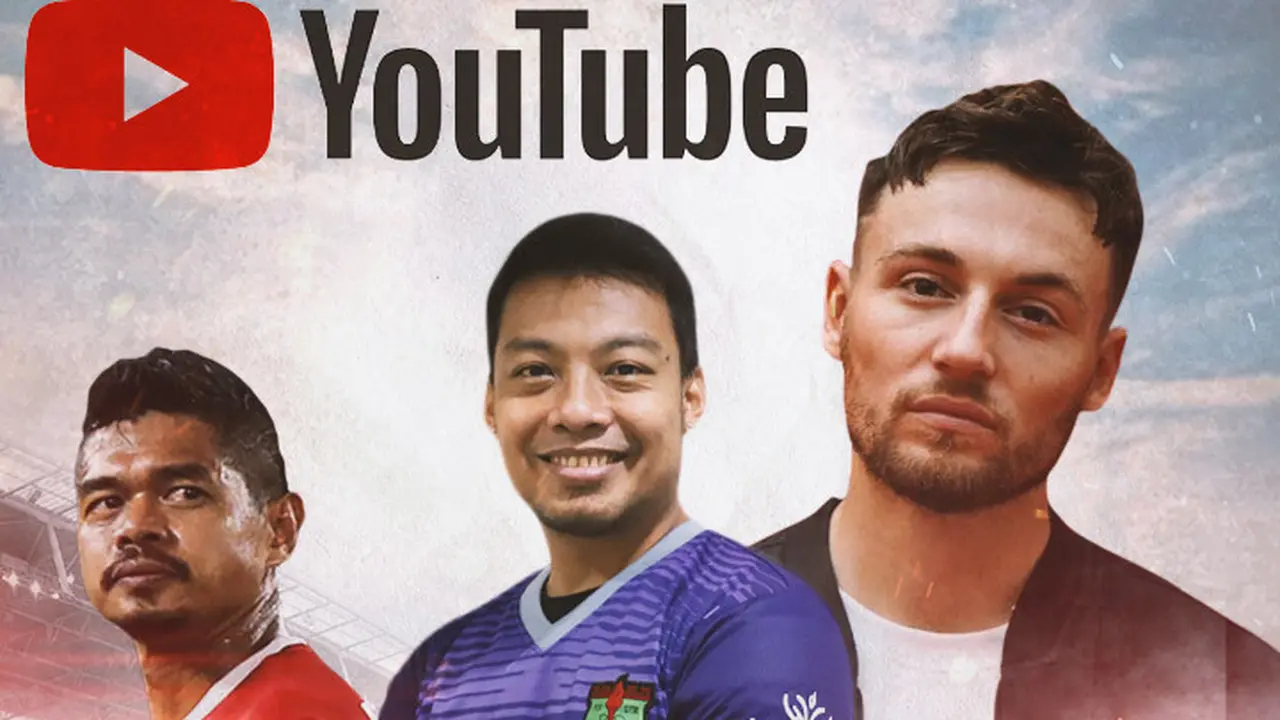 Ilustrasi - Bambang Pamungkas, Hamka Hamzah, Marc Klok dan Logo Youtube