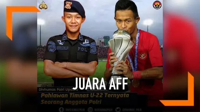 Timnas Indonesia U-22 raih juara Piala AFF U-22 setelah kandaskan tim Thailand di laga final. Salah satu pencetak gol ternyata anggota polisi. Siapa dia?