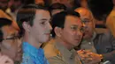 Gubernur DKI Jakarta Basuki Tjahaja Purnama tampak hadir dalam peluncuran www.petajakarta.org, Jakarta, Selasa (2/12/2014). (Liputan6.com/Herman Zakharia)