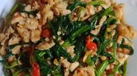 Resep tumis kangkung tempe ulek. (dok. Cookpad @estyridhohakim_0991)