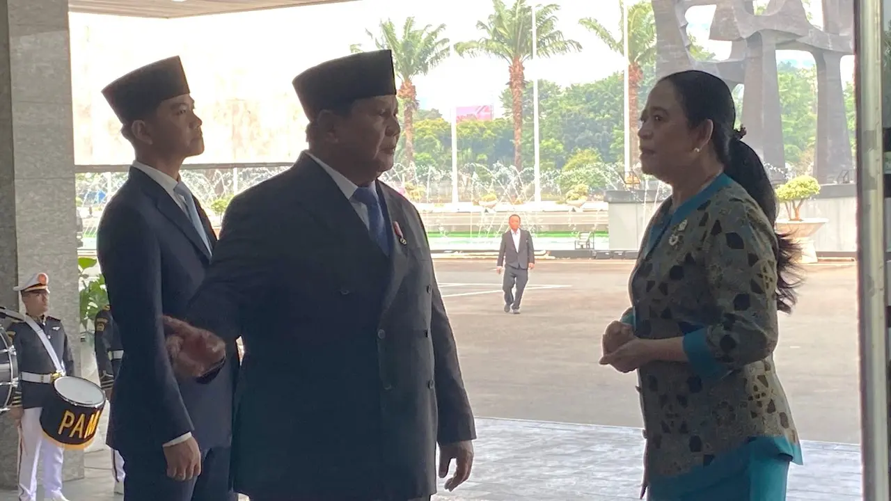 Ketua DPR Puan Maharani menyambut kehadiran Presiden Prabowo Subianto bersama Wapres Gibran Rakabuming Raka yang akan menyambut kedatangan kedatangan PM India Narendra Modi.