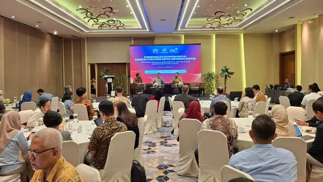 Forum Dialog Ekonomi Digital bertajuk "Lanskap Strategis untuk Indonesia Digital: Mendorong Penguatan Infrastruktur, Adaptasi AI, dan Pengembangan Talenta Digital". Credit: ITF