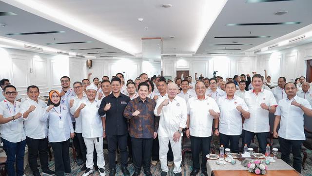 Rapat Kerja Nasional (Rakernas) Muaythai Indonesia yang digelar di Hotel Bidakara, Jumat (10/4/2026).