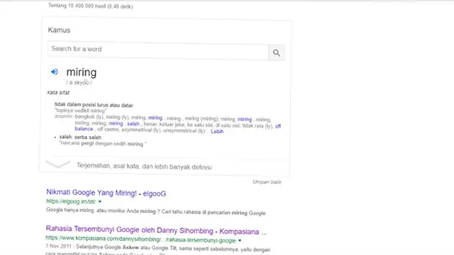 5 Hiburan Rahasia Pada Google yang Jarang Diketahui