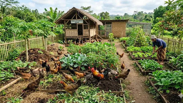 Cara Ternak Ayam Kampung dengan Sistem Kebun Organik.