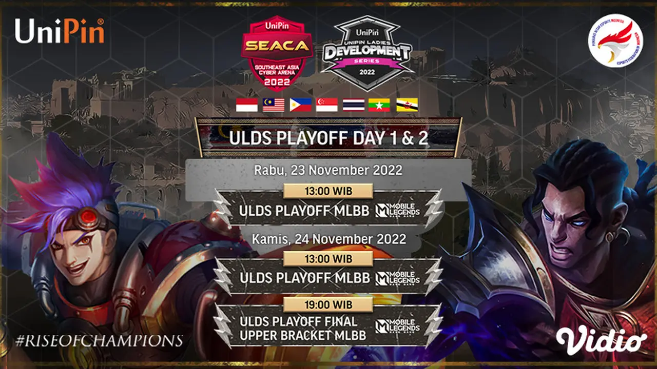 Jadwal Lengkap Playoff ULDS Mobile Legends Bang Bang di Vidio, 23-24 November